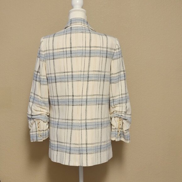 VERONICA BEARD Beacon Dickey Checked Cotton-Blend Blazer - Picture 7 of 16